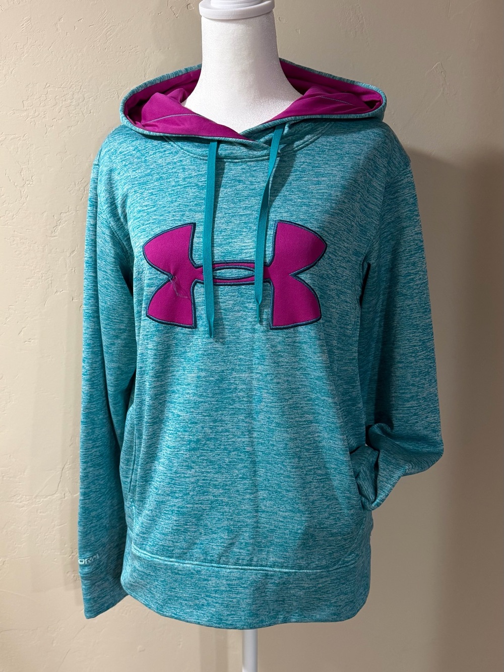 Under Armour Storm ColdGear Teal Heathered Fleece Hoodie